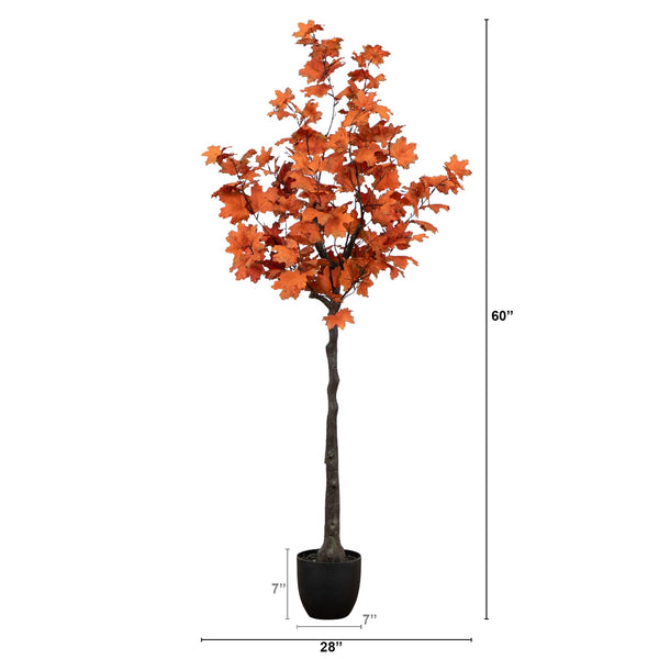 5' Autumn Rustic Maple Artificial Fall Tree