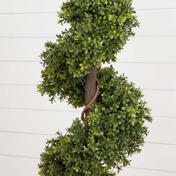 5’ Boxwood Spiral Topiary Artificial Tree (Indoor/Outdoor)