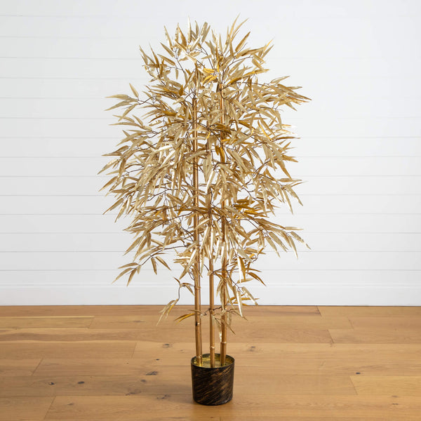 5' Golden Bamboo Tree w/880 Lvs