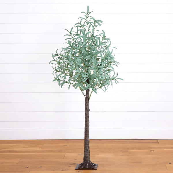 5’ Lighted Artificial Olive Tree with 300 Warm White LED Lights