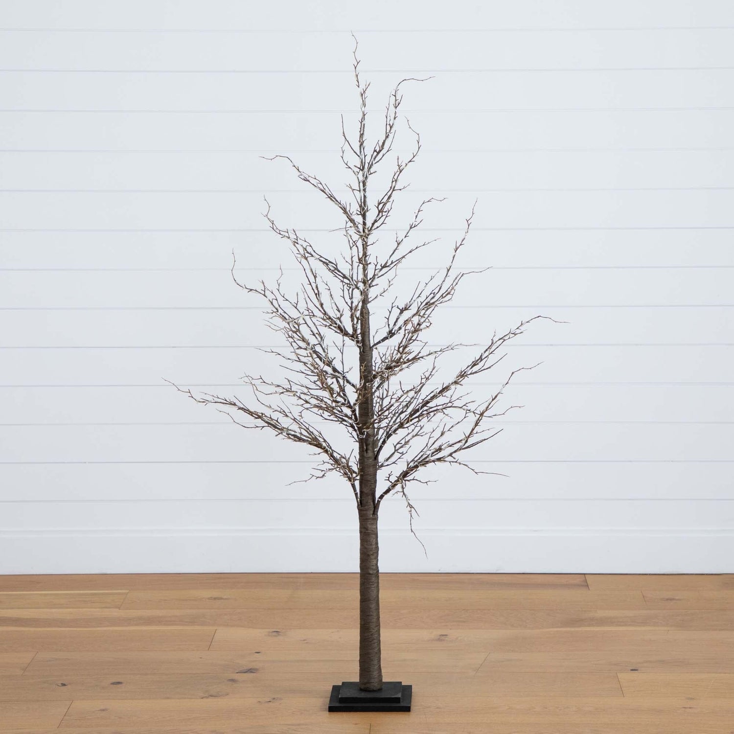 5’ Pre-Lit Artificial Trig Tree with 360 Warm White LED Lights