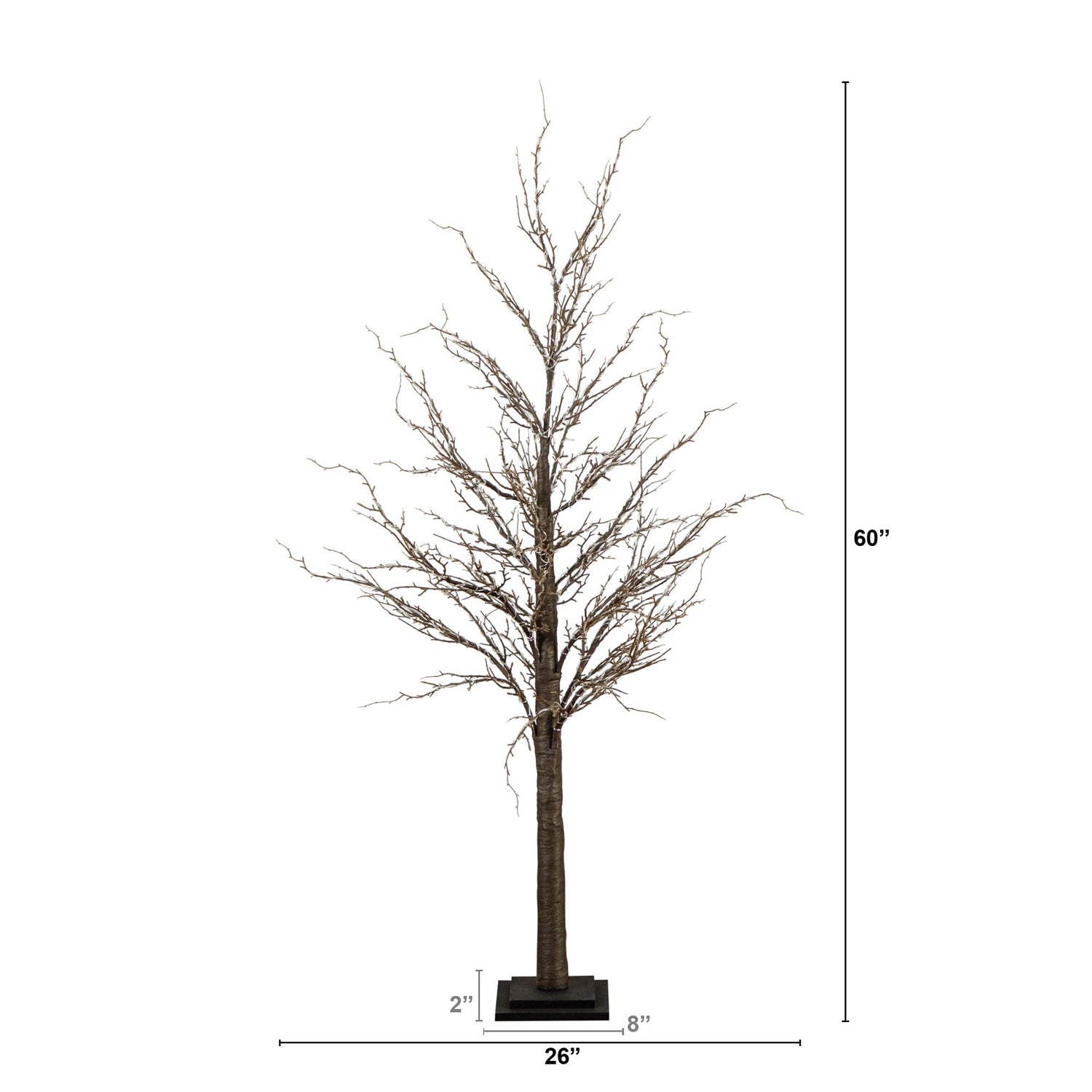 5’ Pre-Lit Artificial Twig Tree with 360 Warm White LED Lights