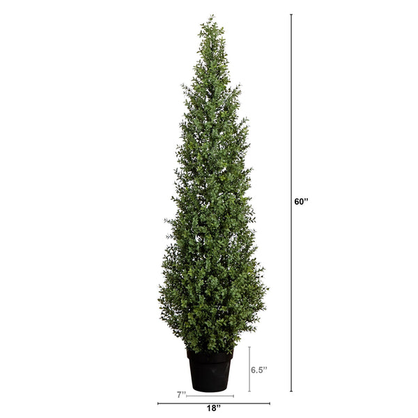 5’ UV Resistant Artificial Boxwood Topiary Tree (Indoor/Outdoor)