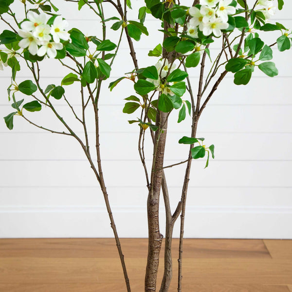 6’ Artificial Dogwood Tree with Real Touch Leaves