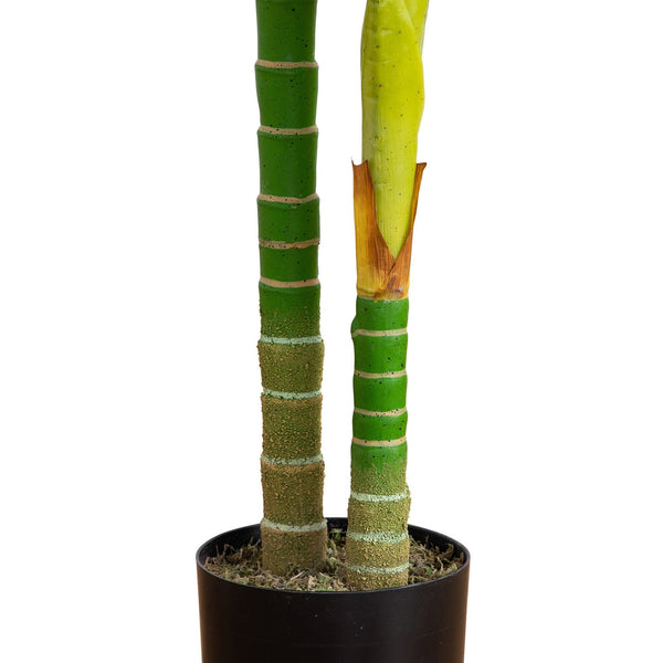 6’ Artificial Double Stalk Golden Cane Palm Tree