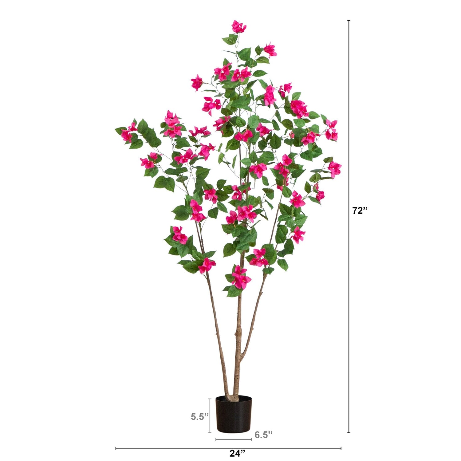 6’ Artificial Minimalist Bougainvillea Tree