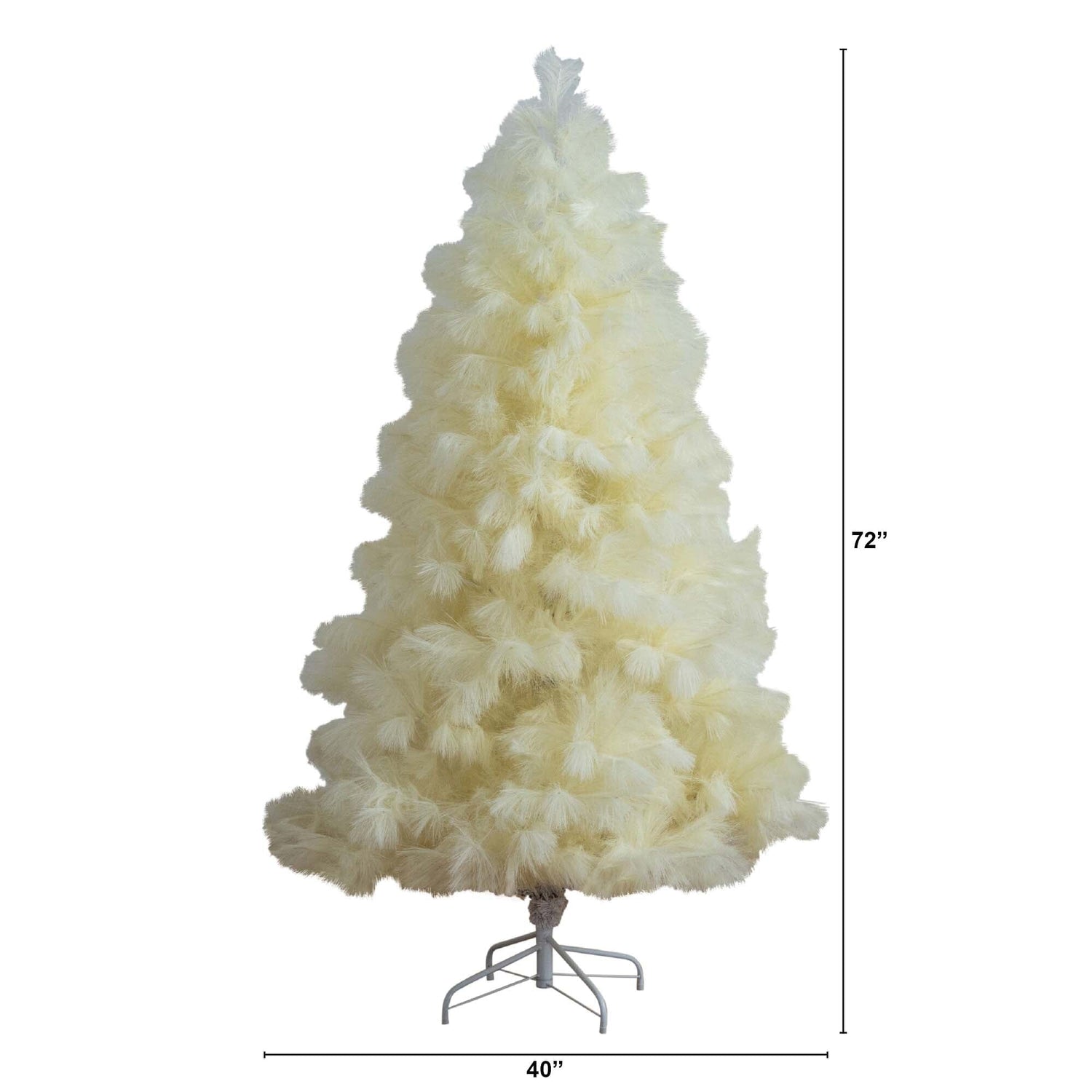 6’ Artificial Off-White Pampas Grass Christmas Tree