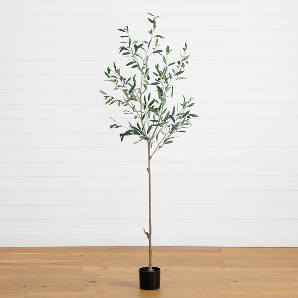 6’ Artificial Slim Minimalist Olive Tree