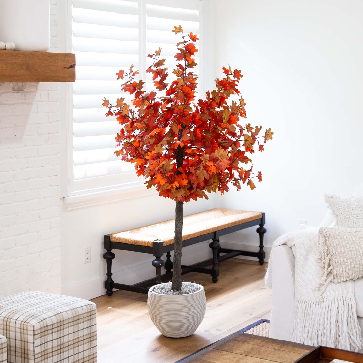 6’ Autumn Lush Maple Artificial Fall Tree