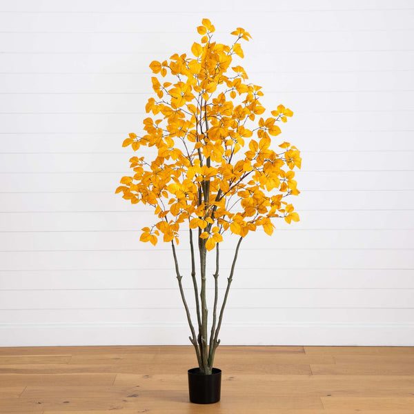 6’ Autumn Oyama Magnolia Artificial Fall Tree