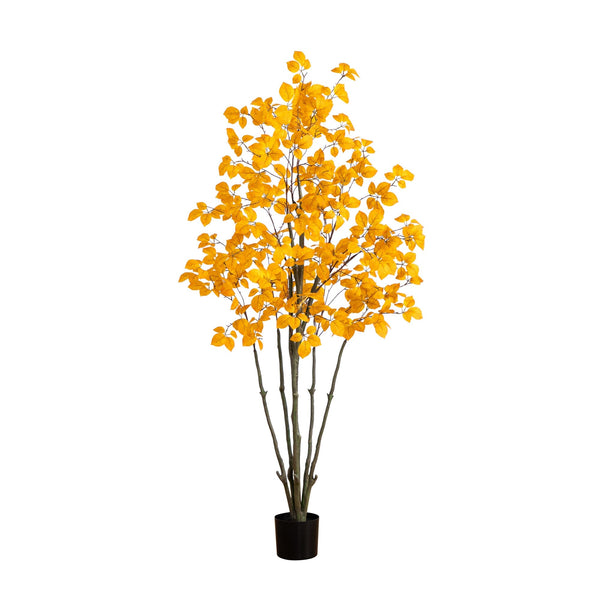 6’ Autumn Oyama Magnolia Artificial Fall Tree