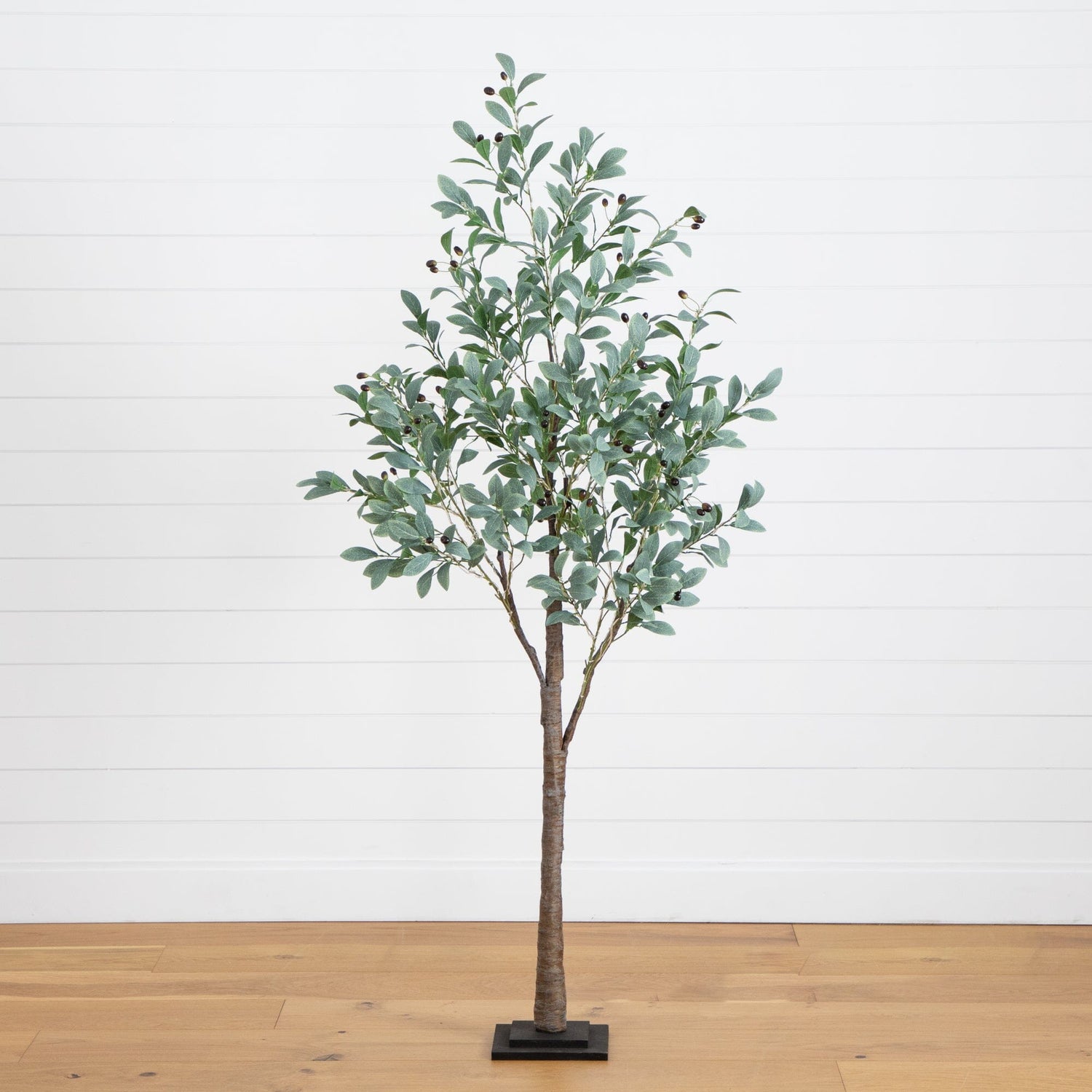 6’ Lighted Artificial Fruiting Olive Tree with 280 Warm White LED Lights