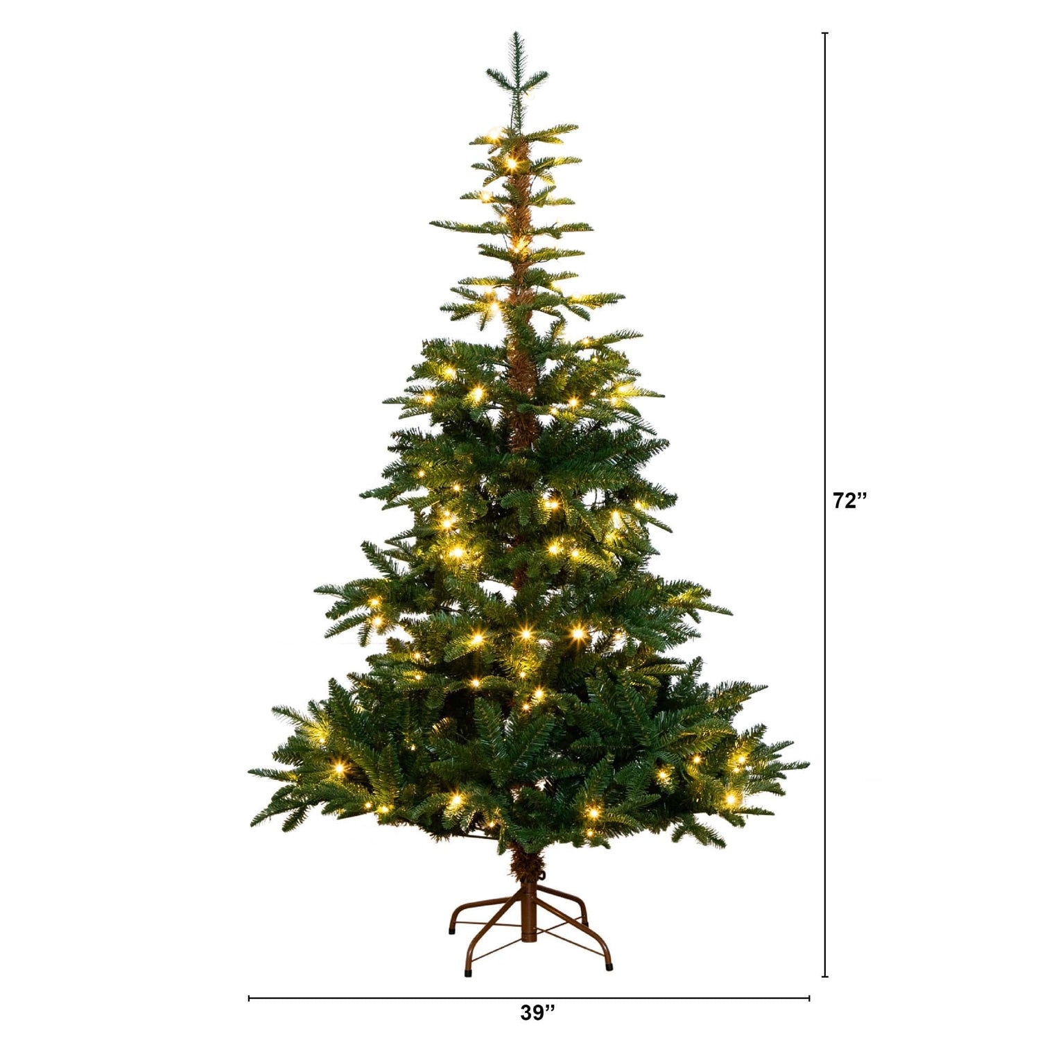 6’ Pre-Lit Artificial Idaho Mixed Fir Christmas Tree with 130 Warm White LED Lights