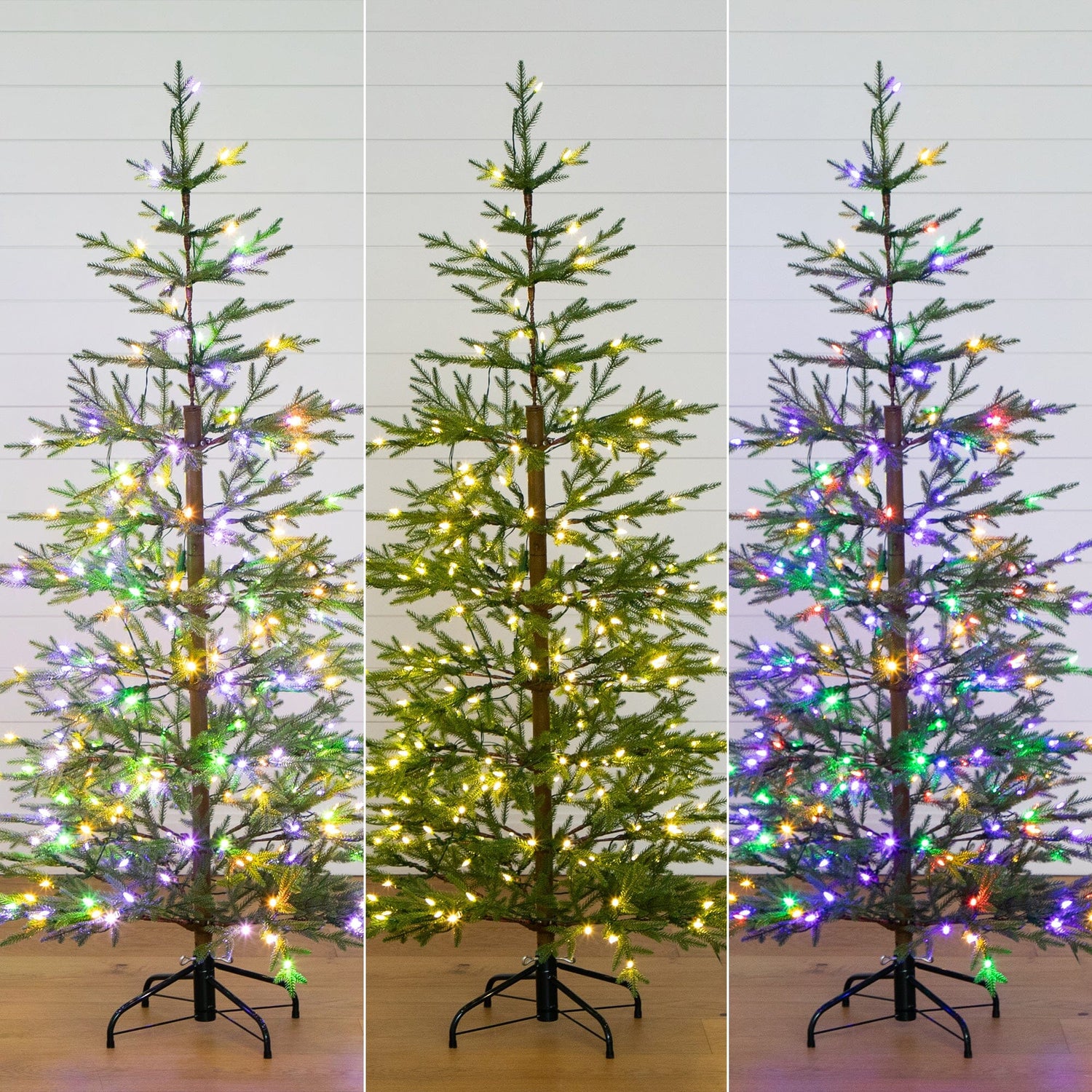 6’ Pre-Lit Artificial Natural Fresh Cut Fir Christmas Tree with Instant Connect Technology and 230 Color Changing LED Dewdrop Lights