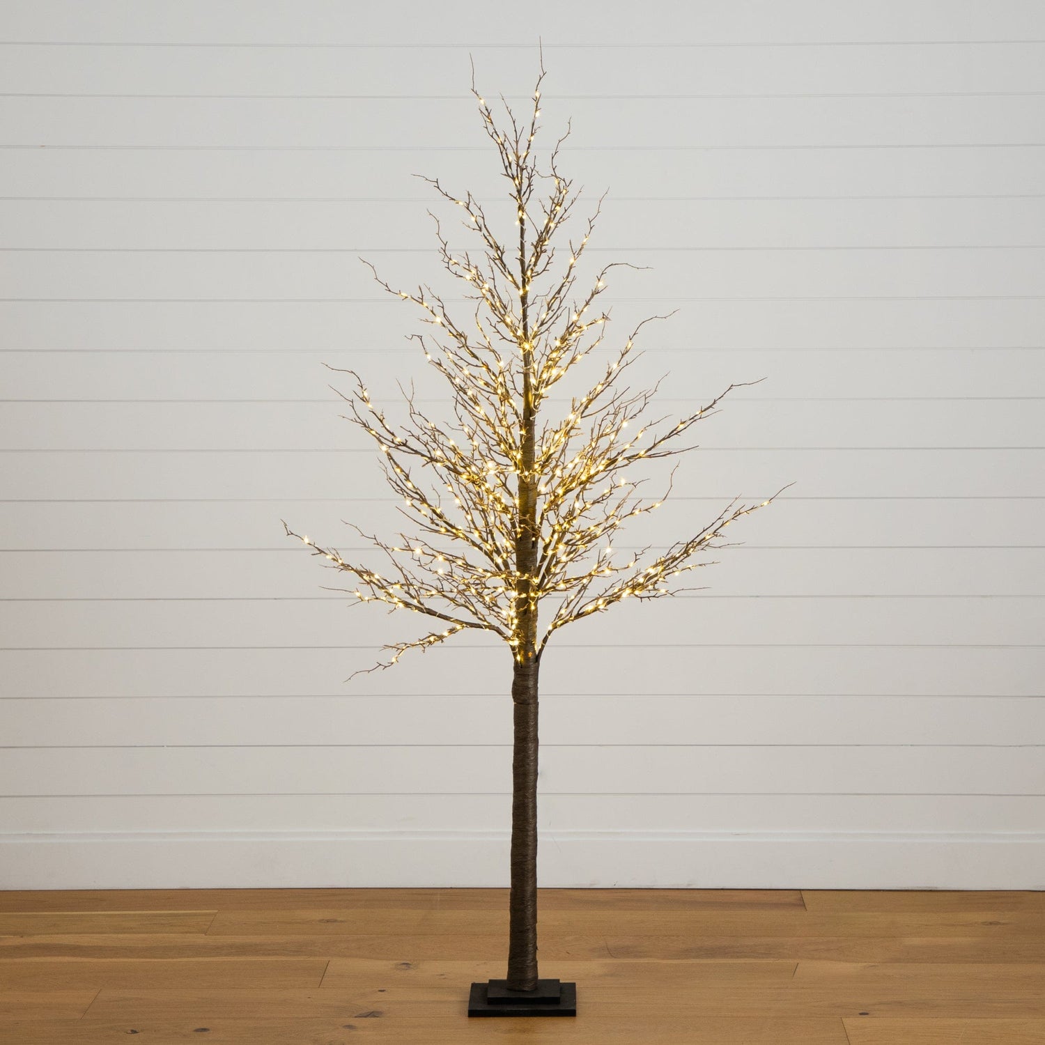 6’ Pre-Lit Artificial Twig Tree with 480 Warm White LED Lights