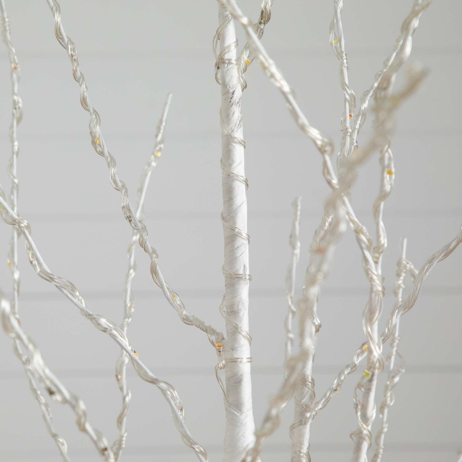 6’ Pre-Lit Artificial White Birch Tree with 400 Color Changing LED Lights