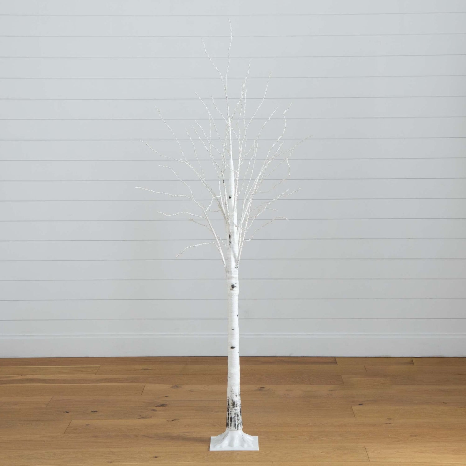 6’ Pre-Lit Artificial White Birch Tree with 400 Color Changing LED Lights