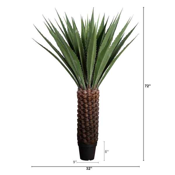 6’ UV Resistant Giant Artificial Agave Plant (Indoor/Outdoor)