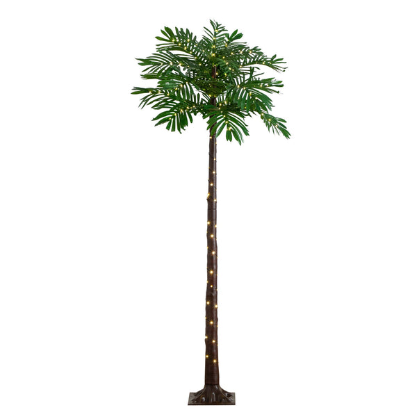 6’ UV Resistant Lighted Artificial Palm Tree with 206 Warm White LED Lights (Indoor/Outdoor)