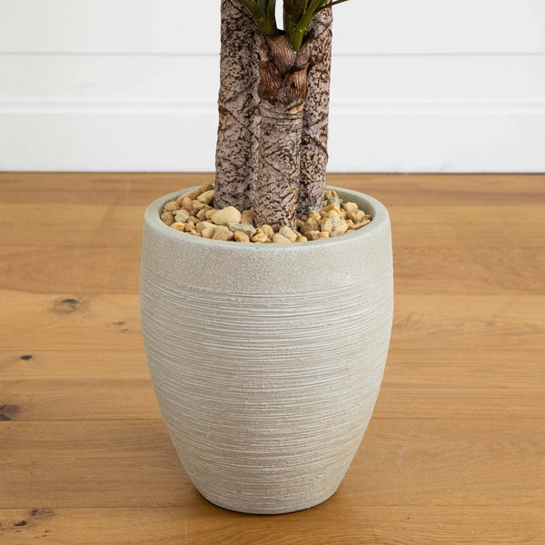 64” Yucca Artificial Tree in Sand Colored Planter