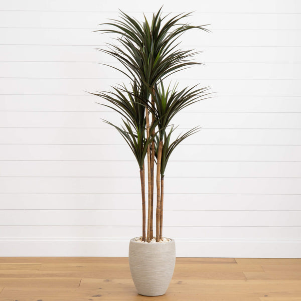 68” Giant Yucca Artificial Tree in Planter (Indoor/Outdoor)