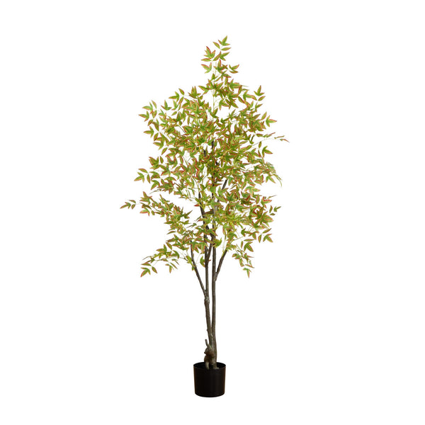 6' Autumn Nandina Artificial Fall Tree