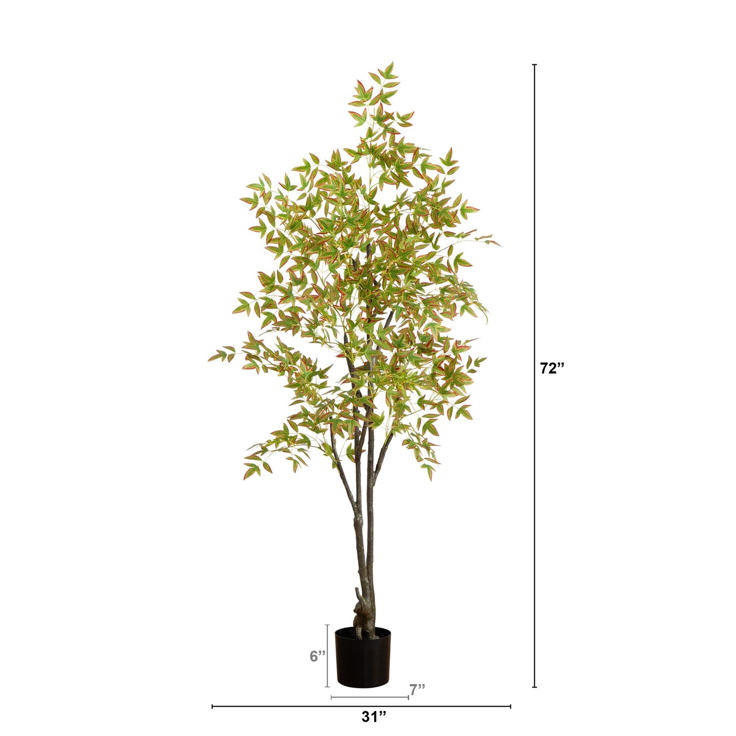 6' Autumn Nandina Artificial Fall Tree