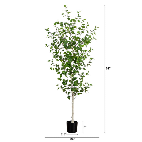 7’ Artificial Birch Tree