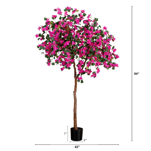 7’ Artificial Bougainvillea Tree