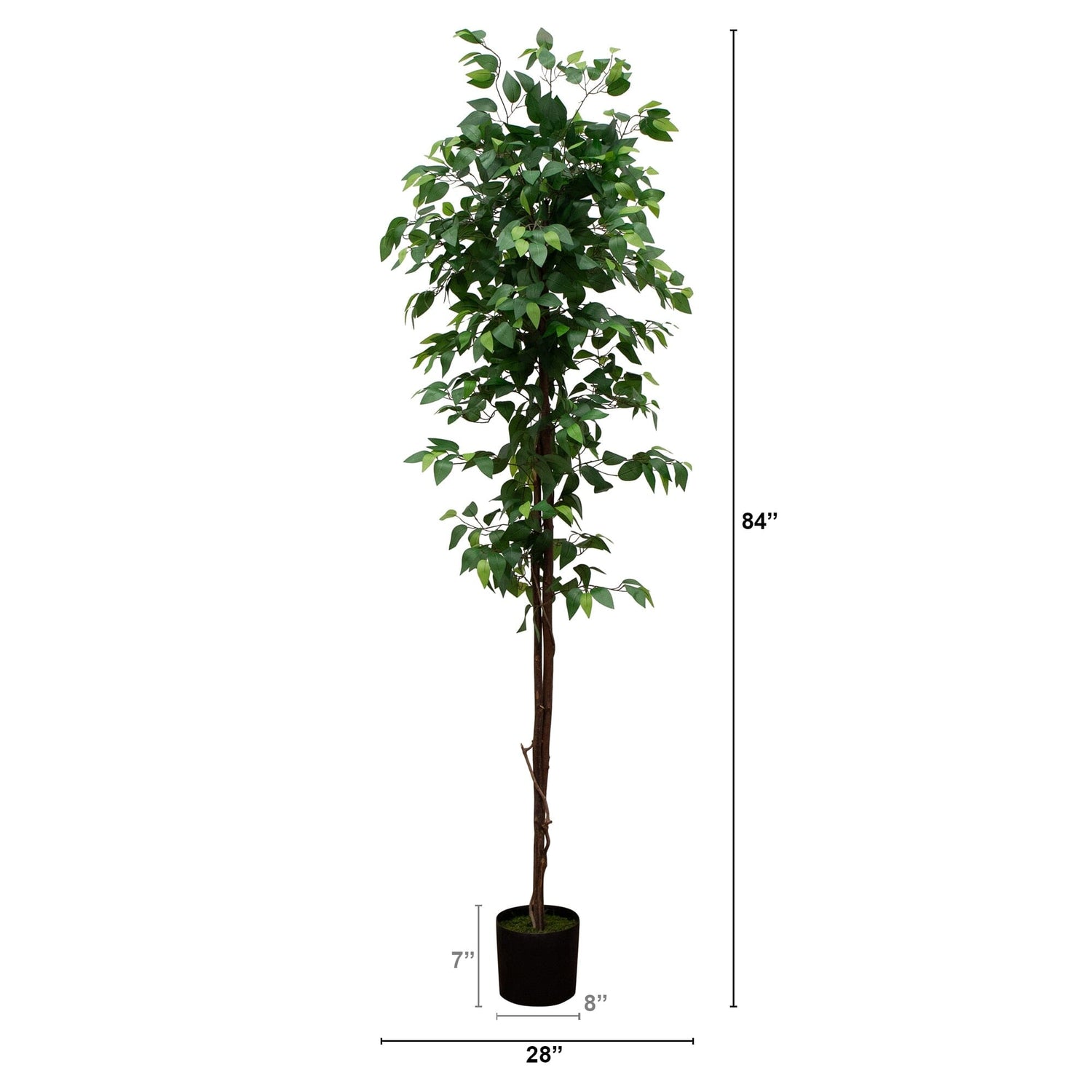 7’ Ficus Double Trunk Artificial Tree