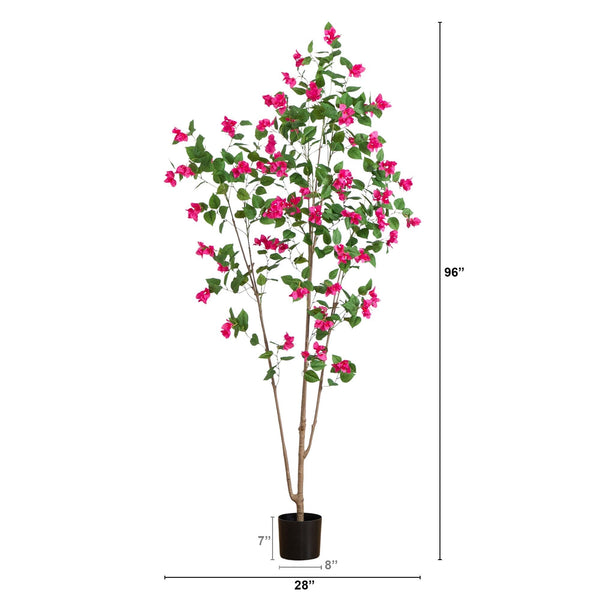 8’ Artificial Minimalist Bougainvillea Tree