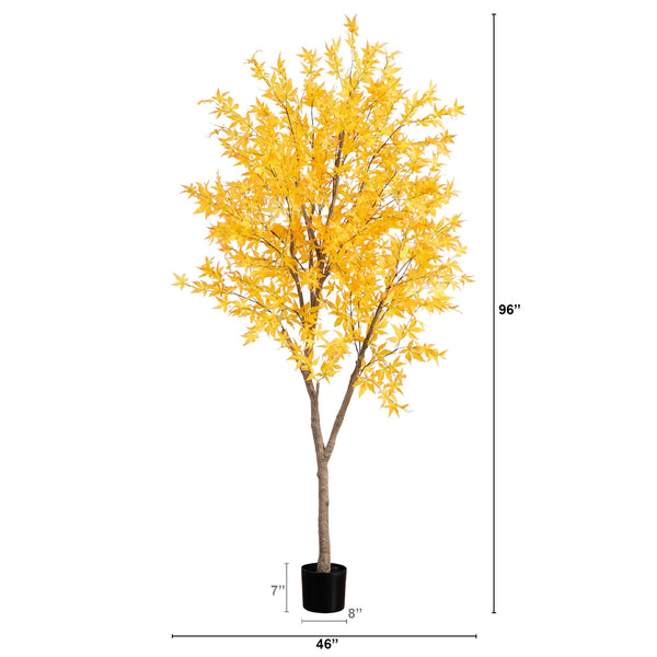 8’ Autumn Maple Artificial Fall Tree