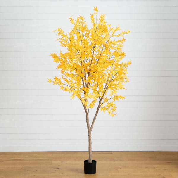 8’ Autumn Maple Artificial Fall Tree