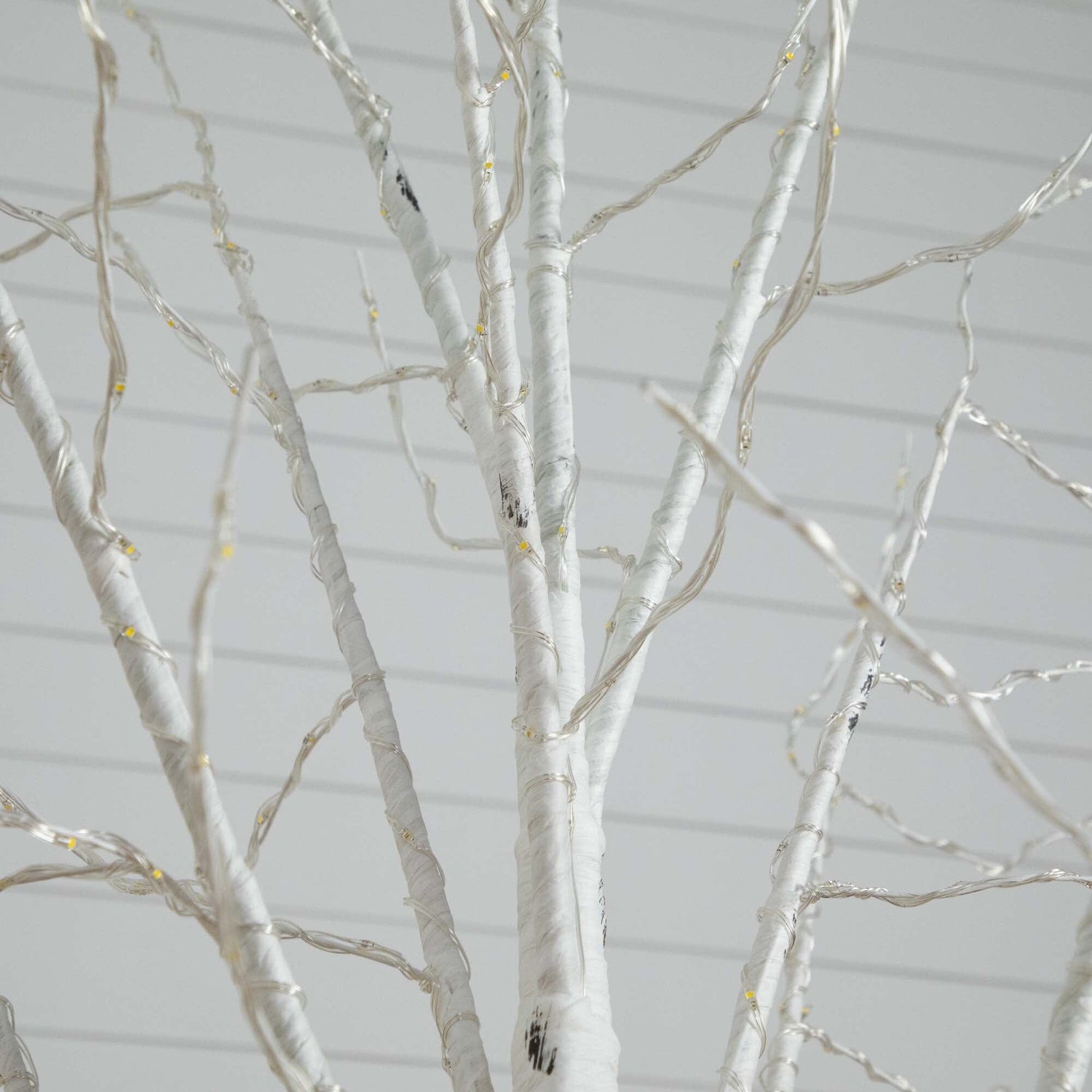 8’ Pre-Lit Artificial White Birch Tree with 500 Warm White LED Lights