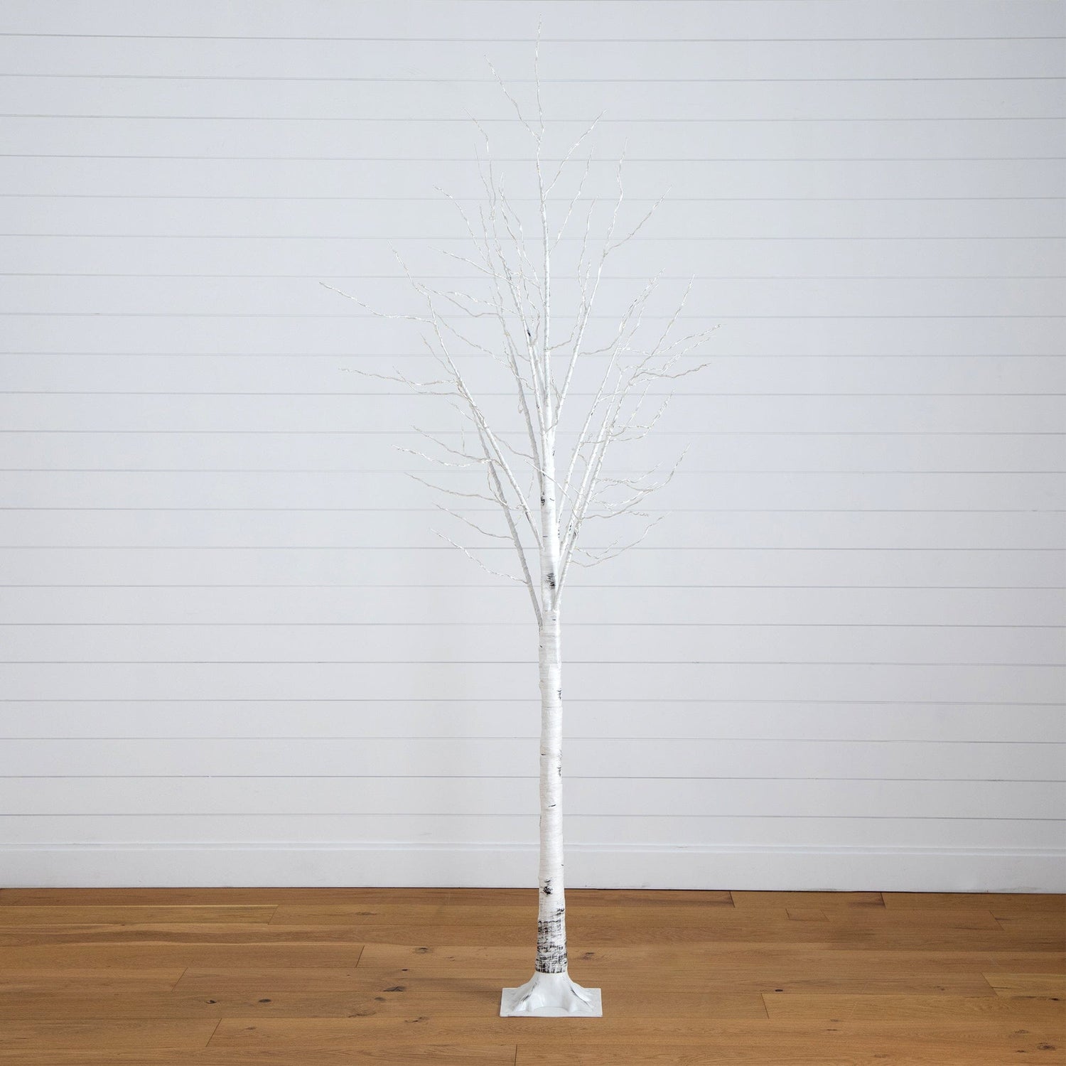 8’ Pre-Lit Artificial White Birch Tree with 500 Warm White LED Lights