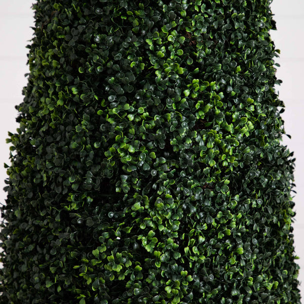 8’ UV Resistant Artificial Boxwood Topiary  Cone Tree (Indoor/Outdoor)