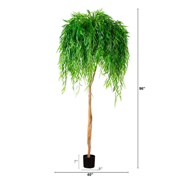 8’ Willow Artificial Tree  (Real Touch)