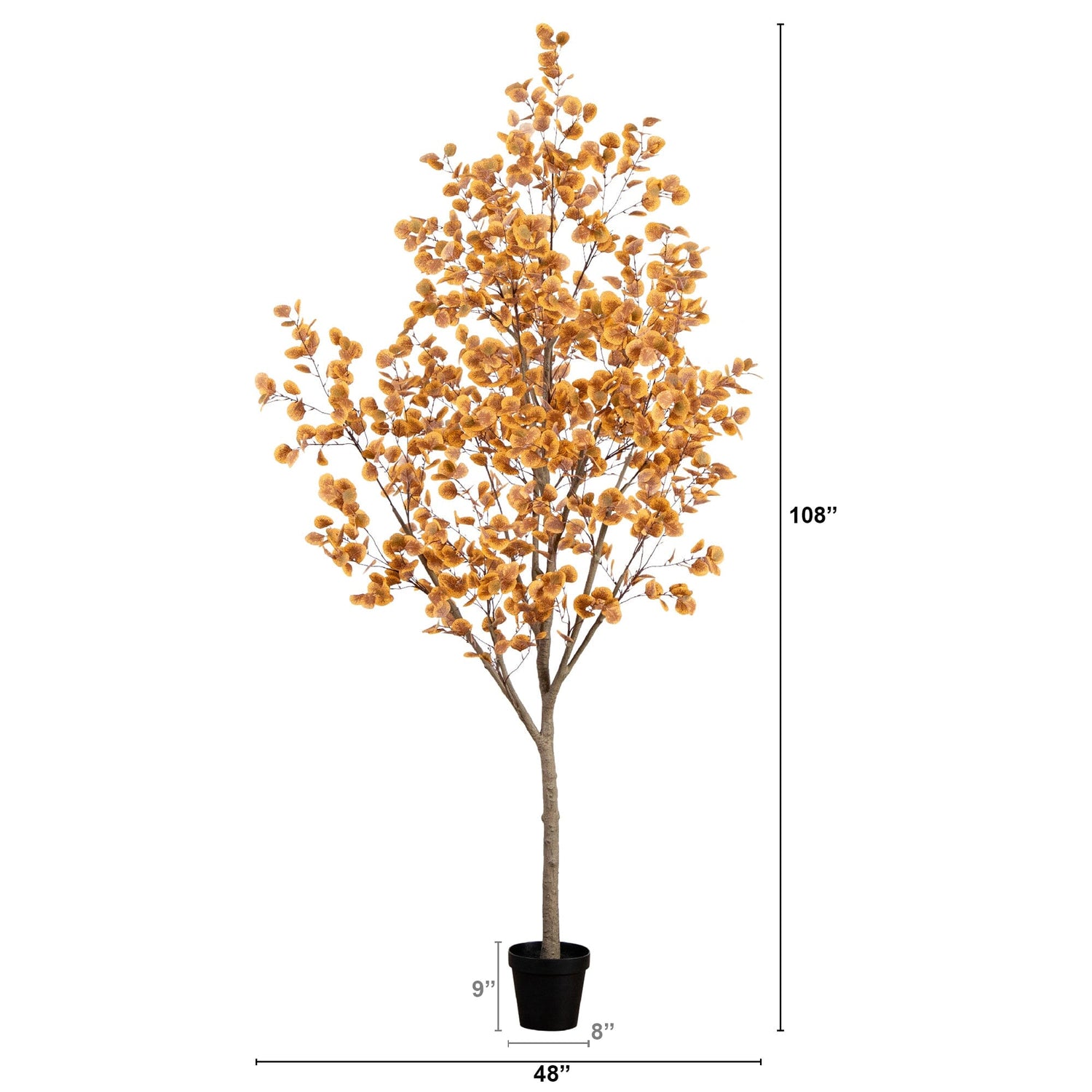 9’ Autumn Eucalyptus Artificial Fall Tree