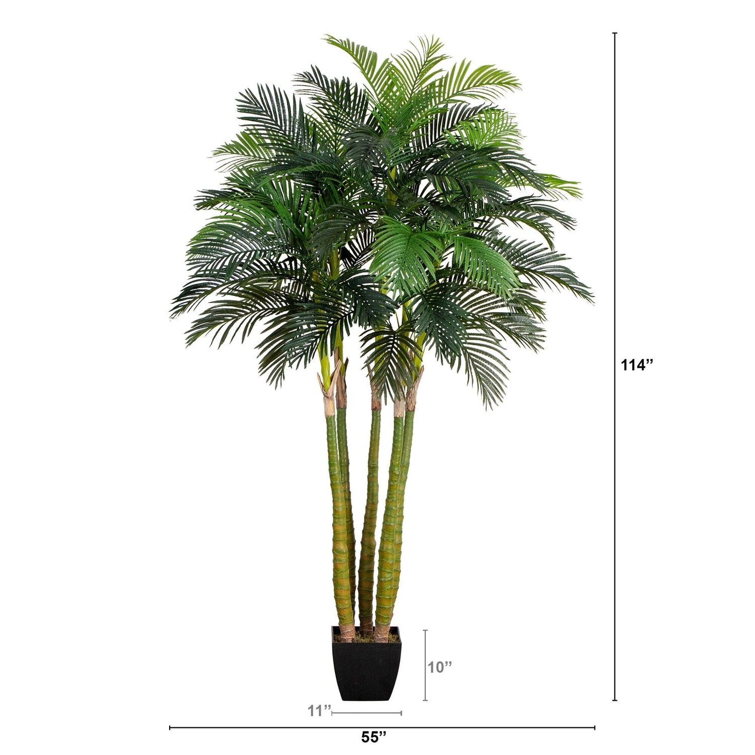 9.5’ Giant Five Stalk Artificial Areca Palm Tree