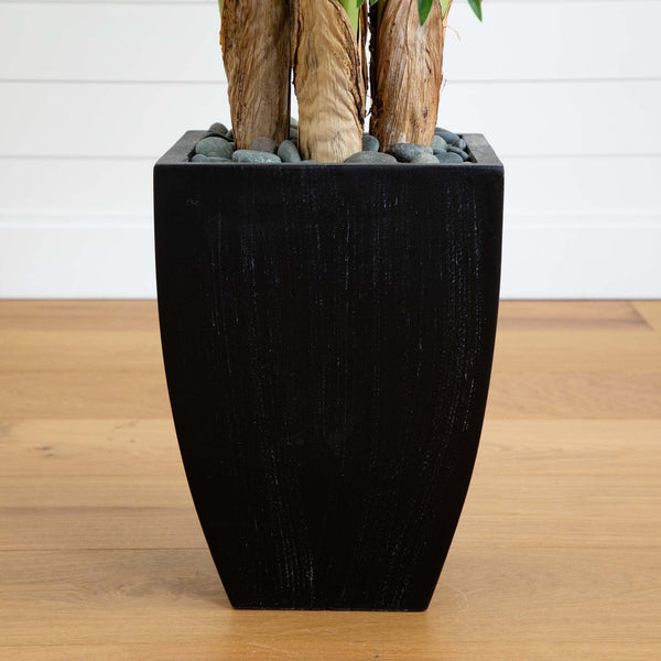 Kentia Palm Artificial Tree in Black Planter