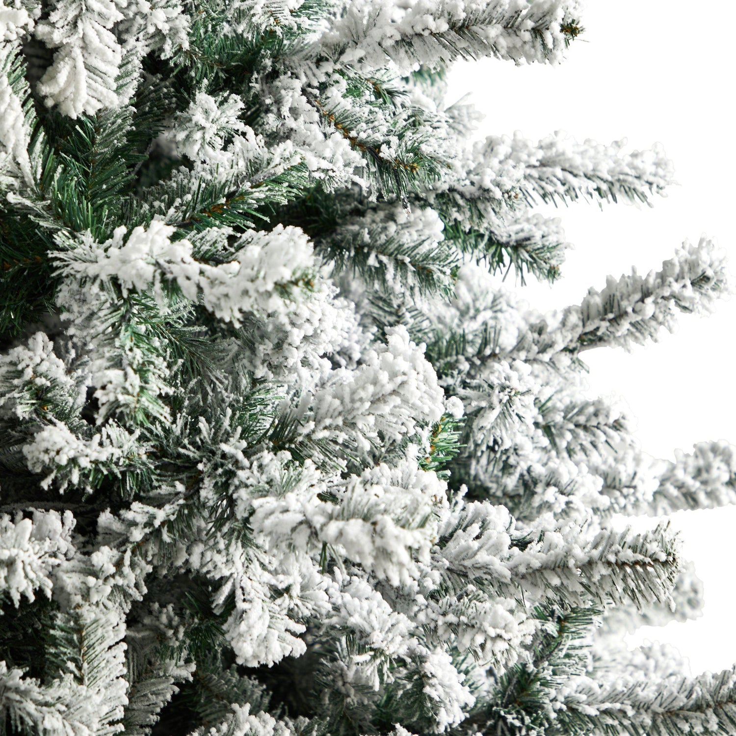 10' Flocked Rock Springs Spruce Christmas Tree with 800 LED Lights and 1880 Bendable Branches