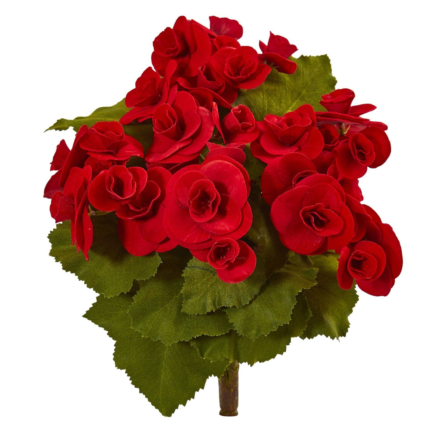 11” Begonia Bush Artificial Flower (Set of 4)