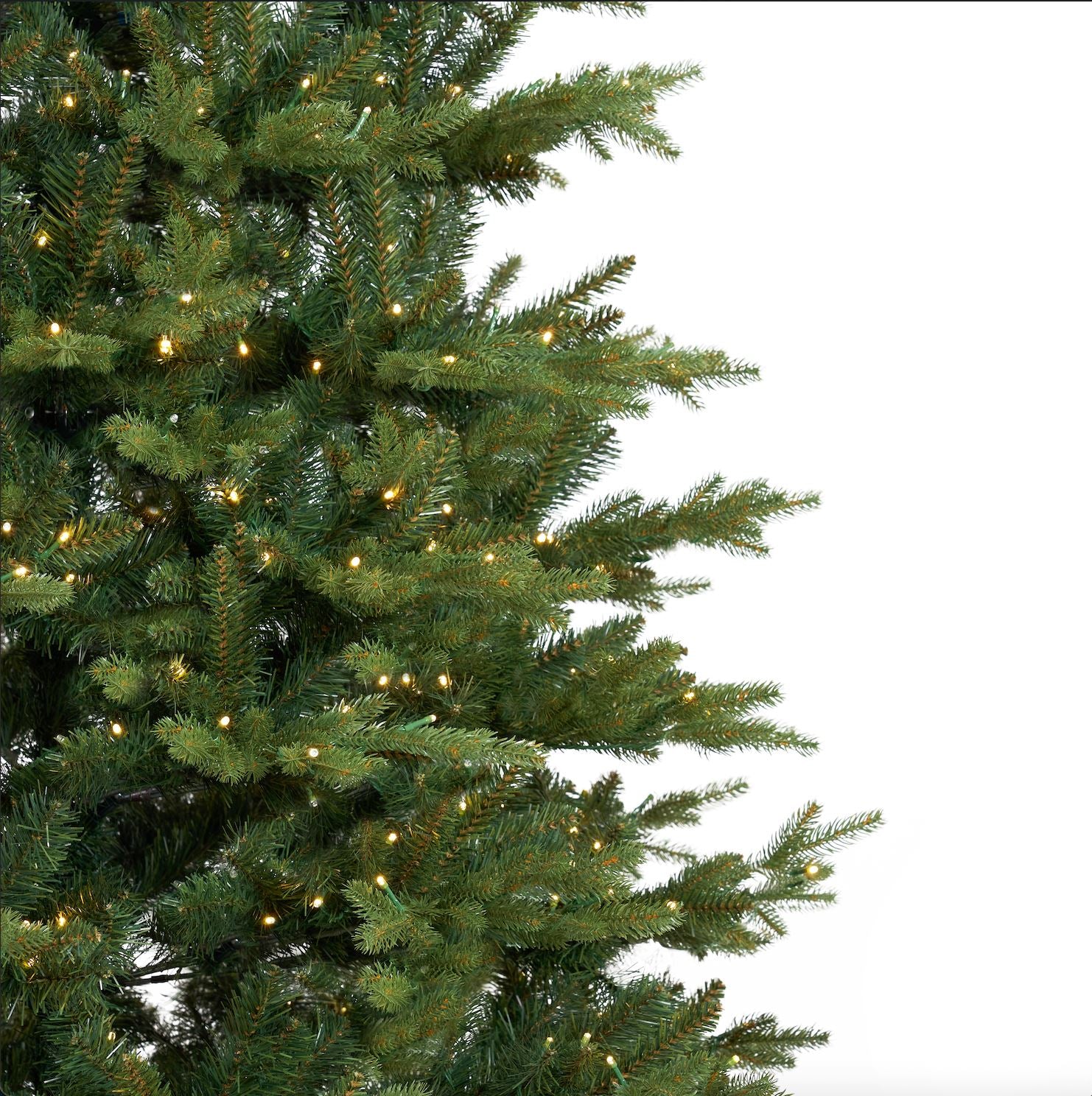 11’ Belgium Fir “Natural Look” Artificial Christmas Tree with 1250 Clear LED Lights and 4222 Bendable Branches