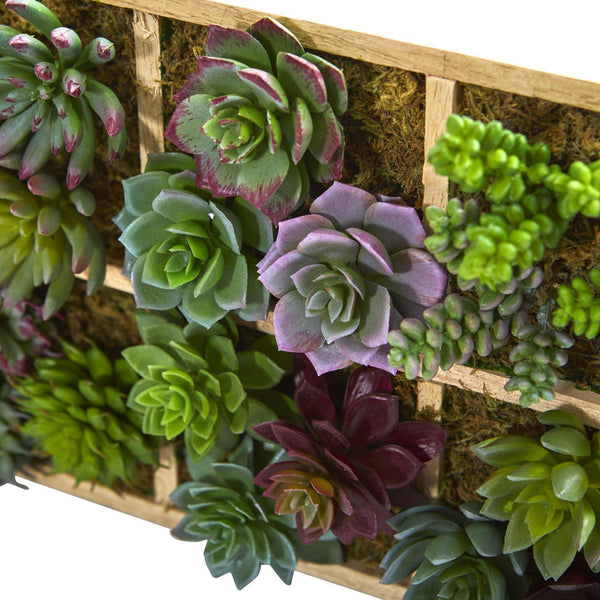 12” Mixed Succulent Garden in Tray Artificial Plant