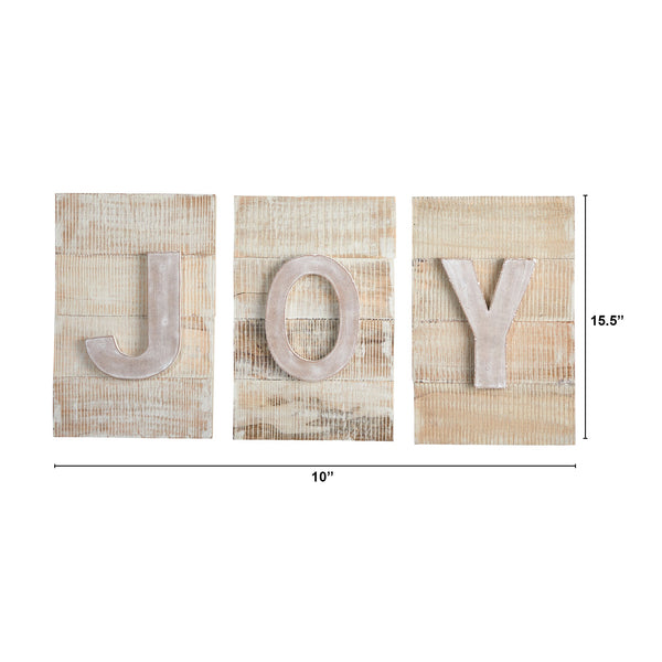 15” Rustic “JOY” Wall Art