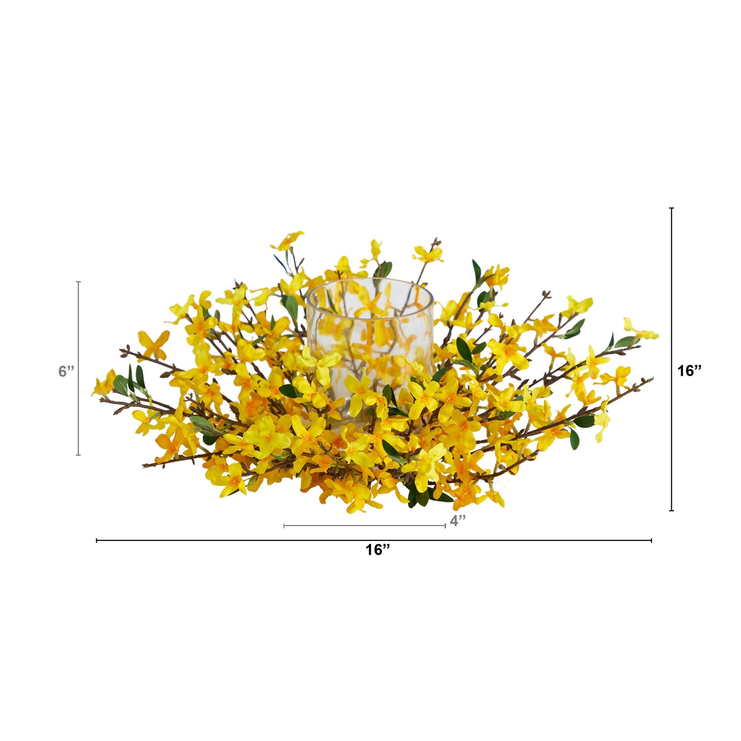 16” Artificial Forsythia Candelabrum