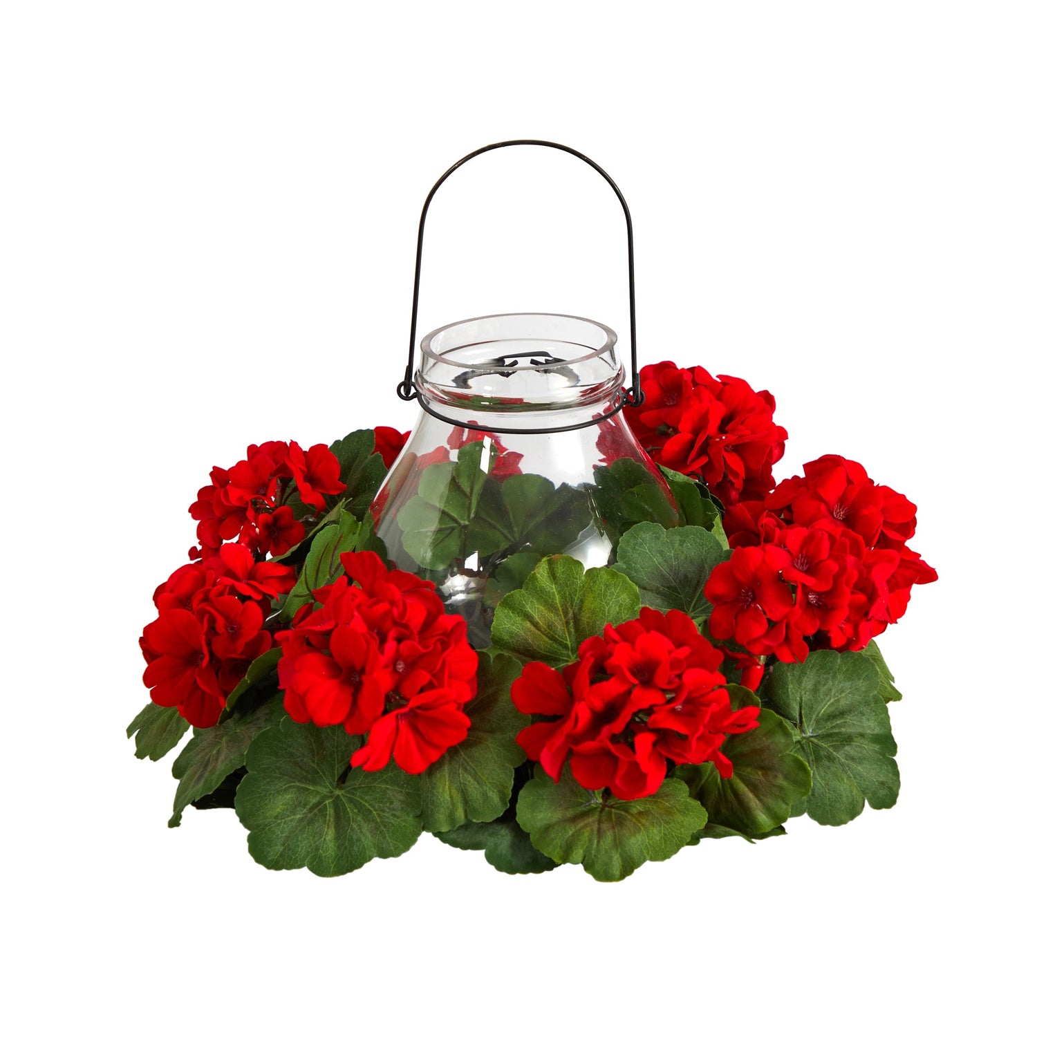 16” Artificial Geranium Candelabrum