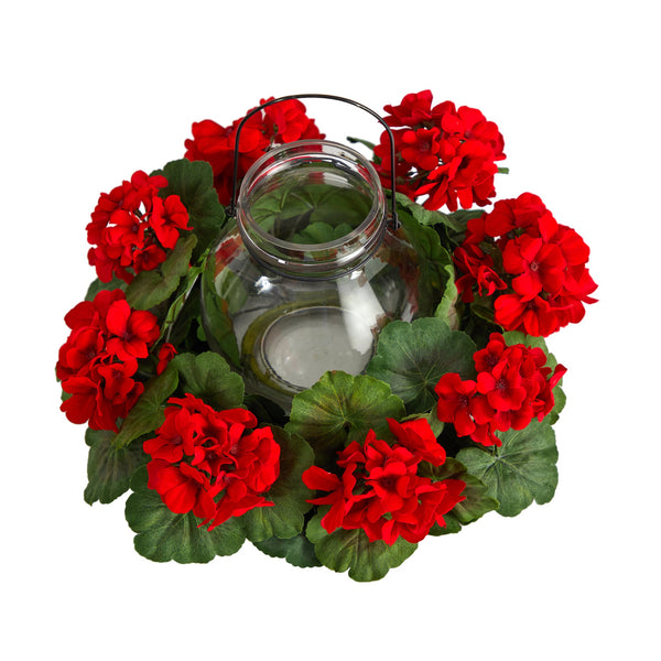 16” Artificial Geranium Candelabrum