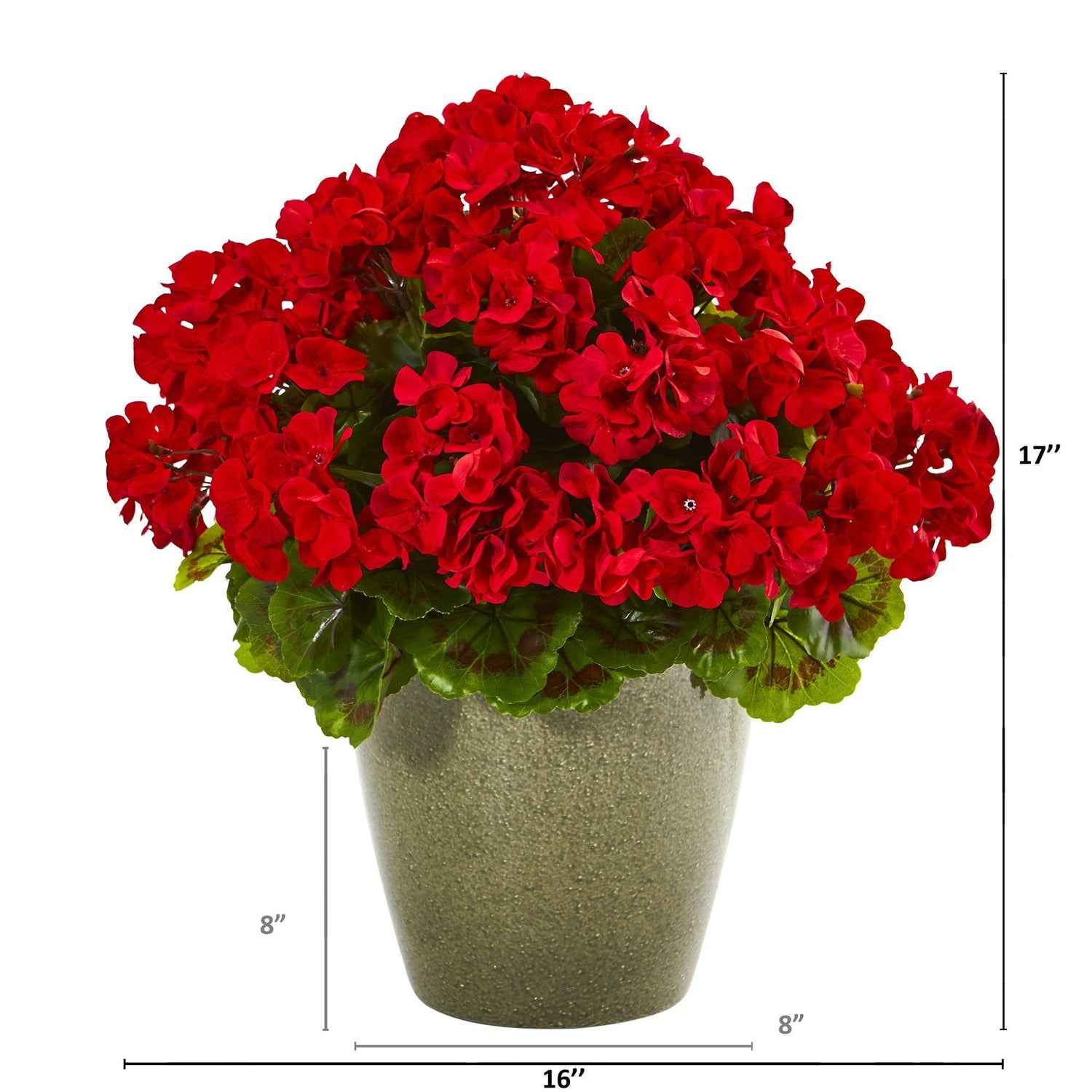 17” Geranium Artificial Plant UV Resistant (Indoor/Outdoor)