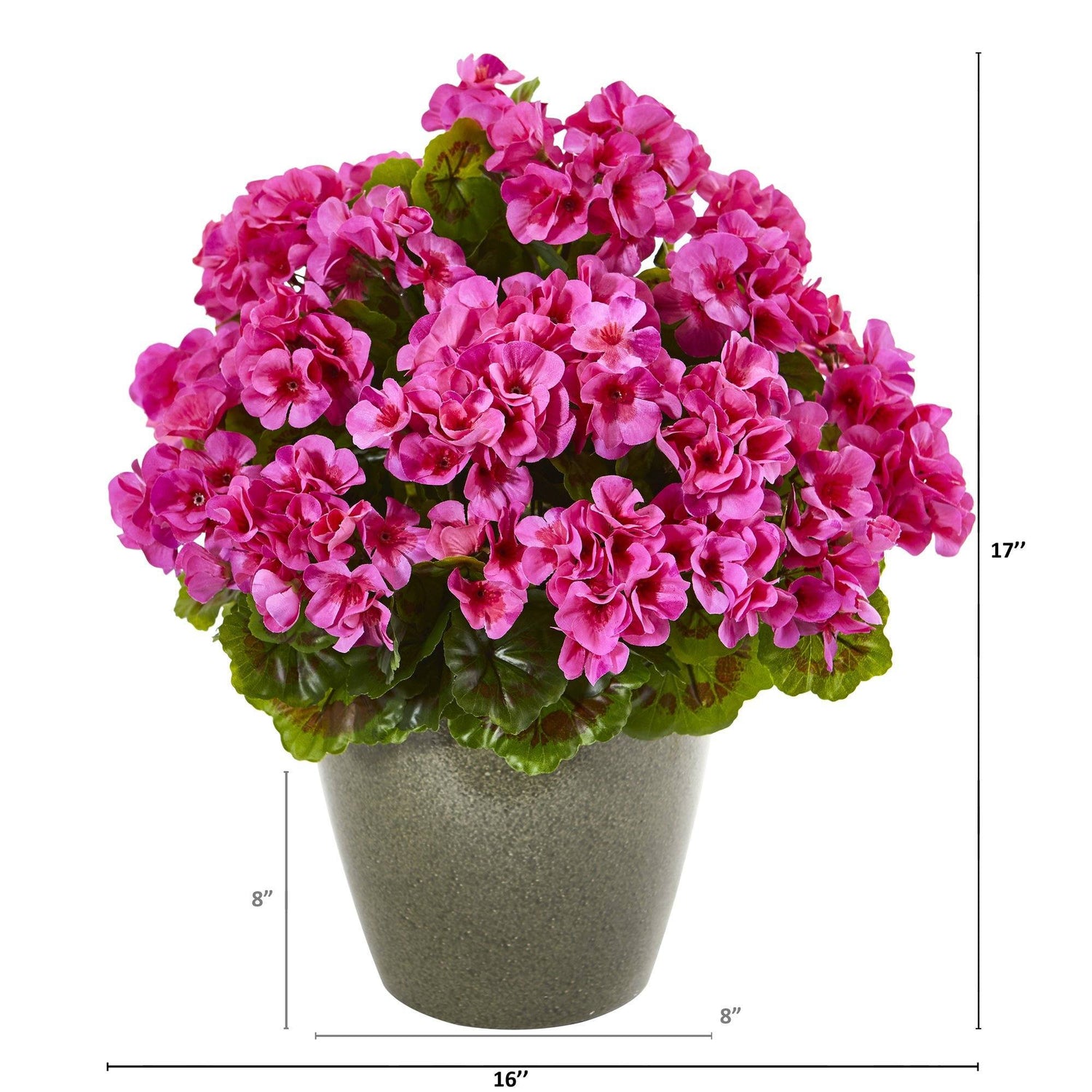 17” Geranium Artificial Plant UV Resistant (Indoor/Outdoor)